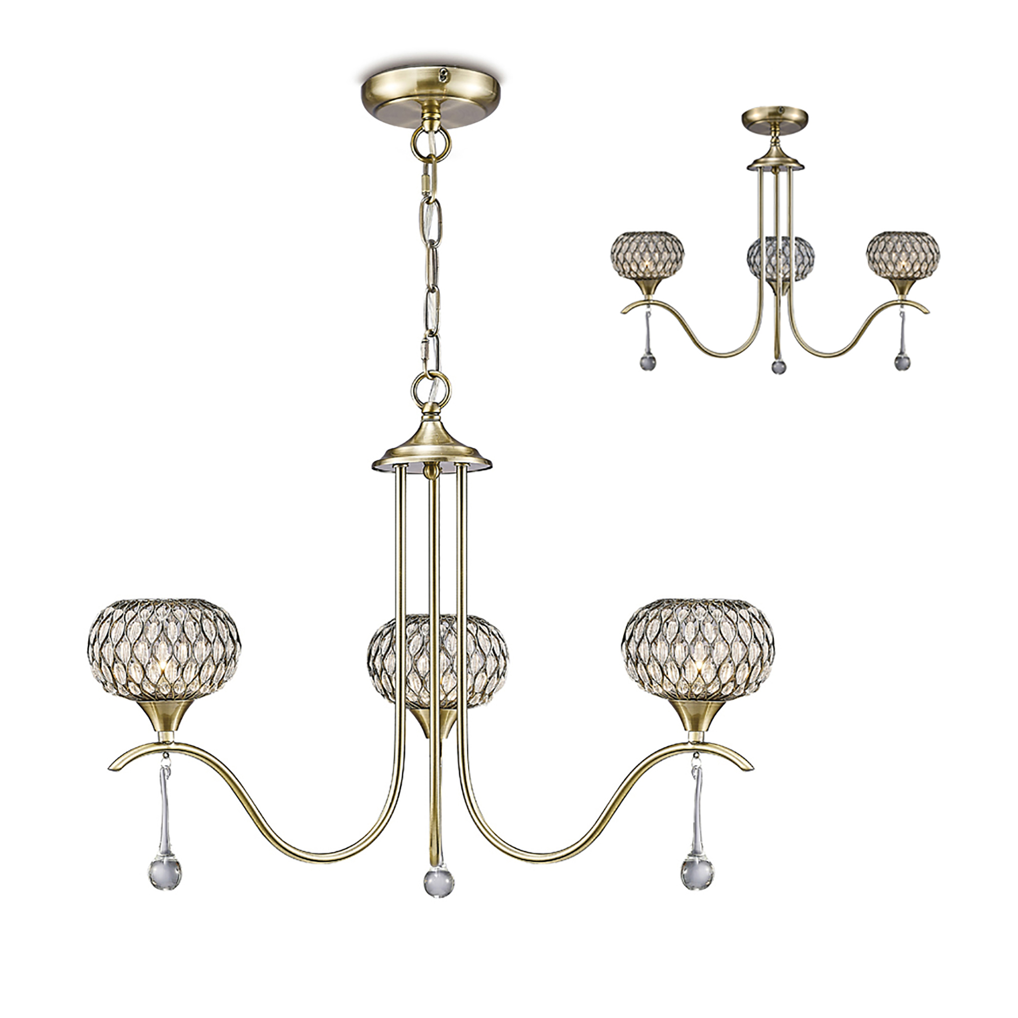 IL31513  Chelsie Pendant 3 Light